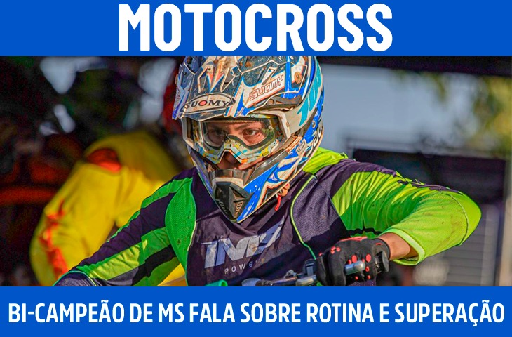 “O maior desafio foi eu mesmo”: bi-campeão sul-mato-grossense de motocross, Alemãozinho fala sobre paixão, rotina e superação nas pistas