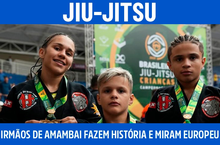 Irmãos de Amambai fazem história no jiu-jitsu e se preparam para o Europeu em Portugal