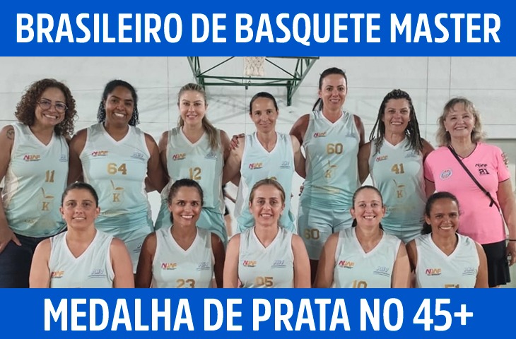 ABV-MS conquista a medalha de prata na categoria 45+ feminino no XL Campeonato Brasileiro de Basquete Master
