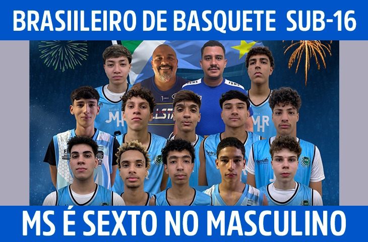 Seleção Masculina Sub-16 de Mato Grosso do Sul encerra participação com entrega e competitividade no Brasileiro de Seleções