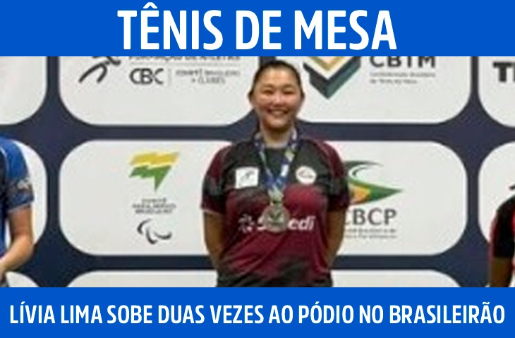 Sul-mato-grossense Lívia Lima sobe duas...