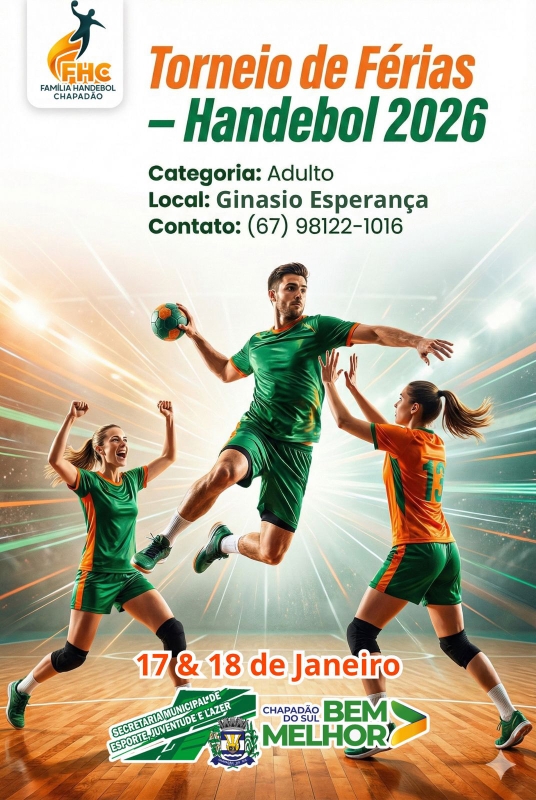Torneio de Férias de Handebol Adulto abre o calendário esportivo de Chapadão do Sul