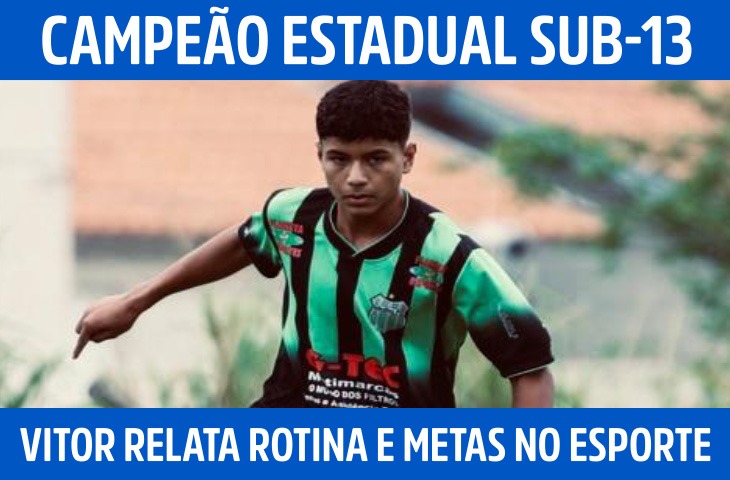 Campeão estadual sub-13, Vitor Mancilia...