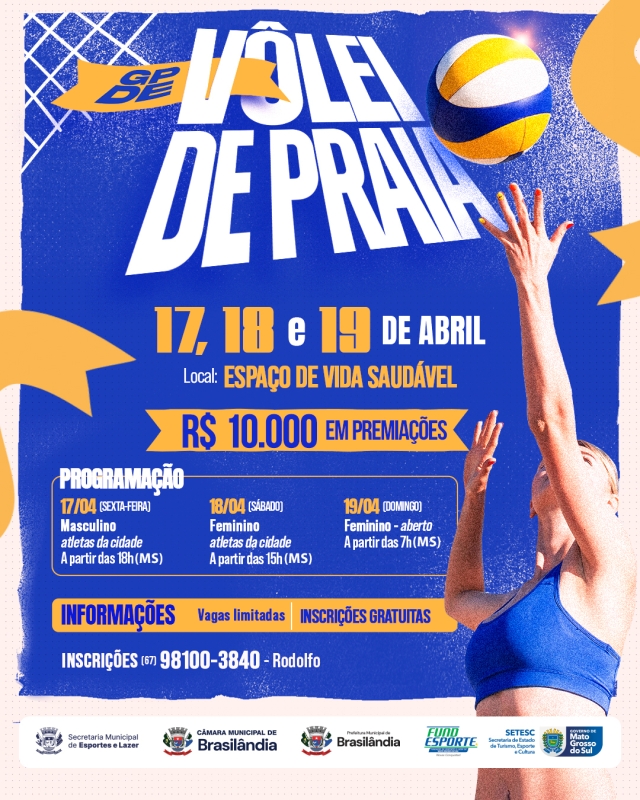 Brasilândia promove GP de Vôlei de Praia com premiação de R$ 10 mil