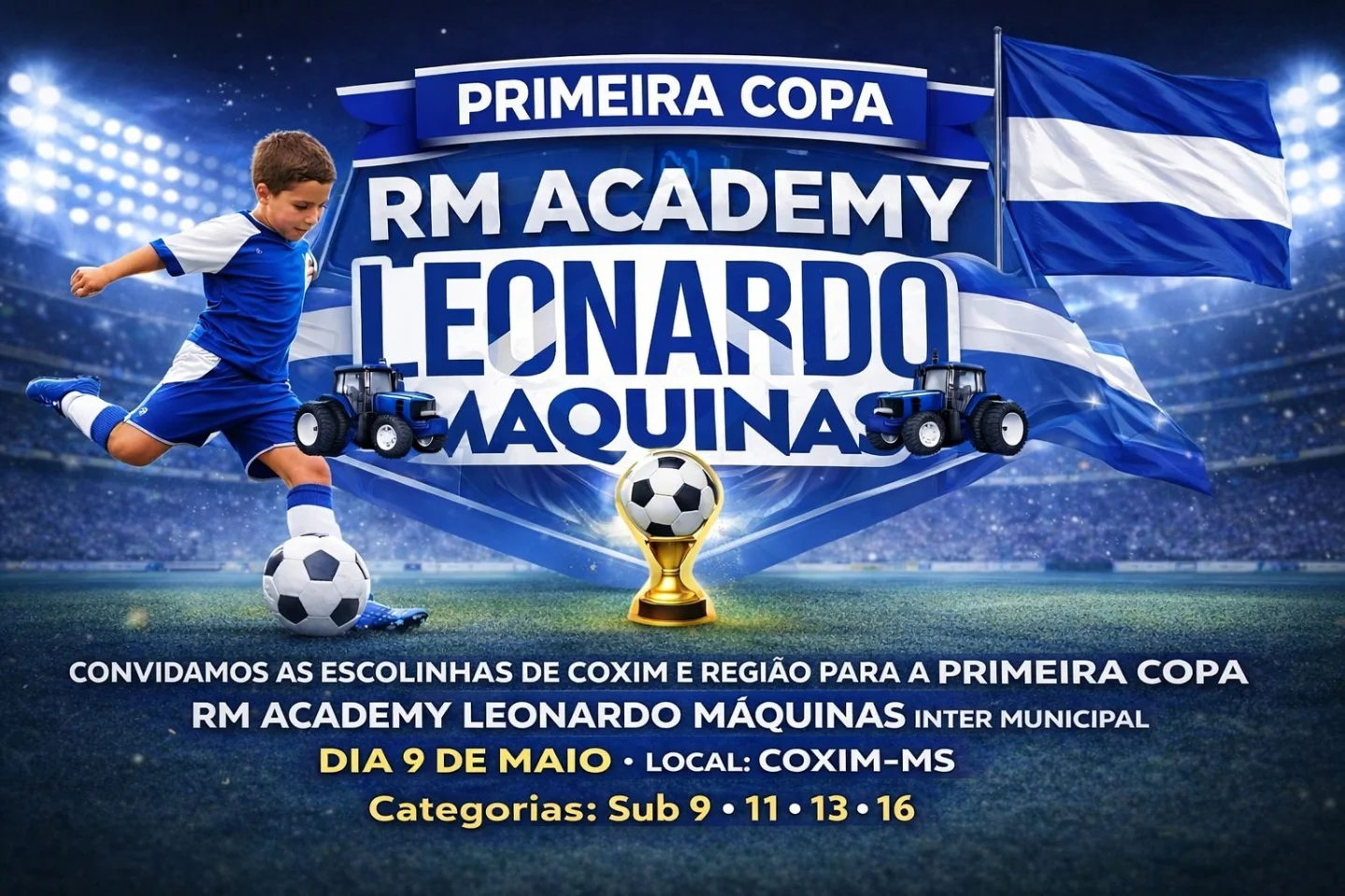 Coxim recebe 1ª Copa RM Academy Leonardo...