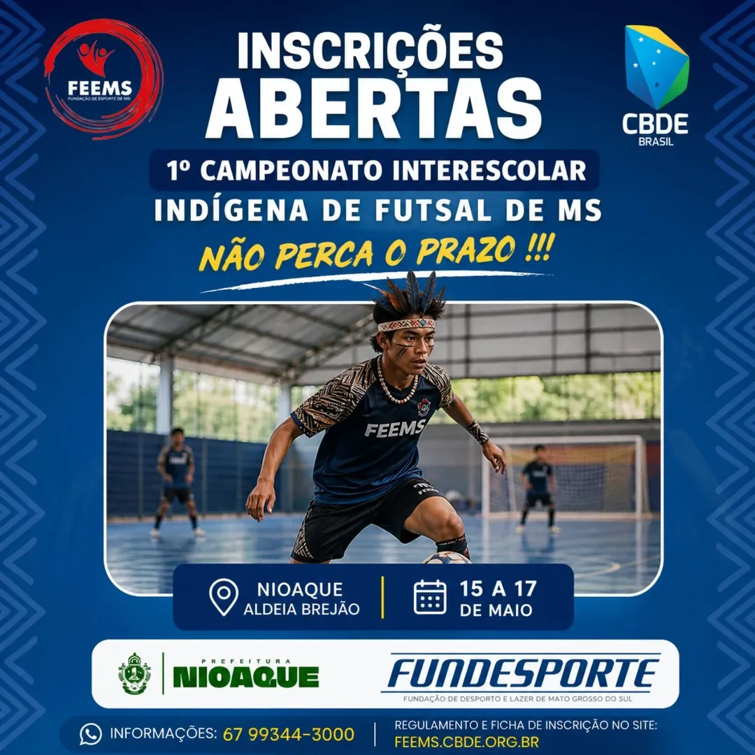  Inscrições abertas para Campeonato Inte...