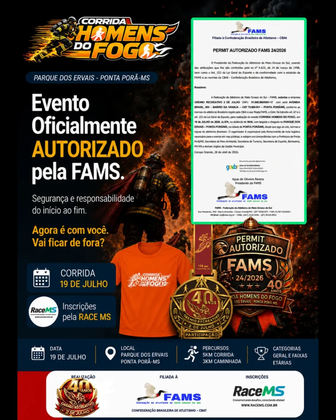 Corrida Homens do Fogo abre inscrições p...