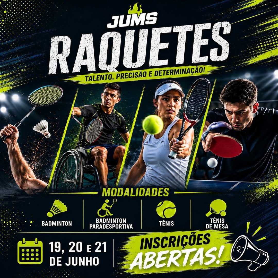 JUMS Raquetes 2026 reunirá universidades...