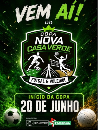 FUNAEL abre inscrições para Copa Nova Casa Verde de Futsal e Voleibol