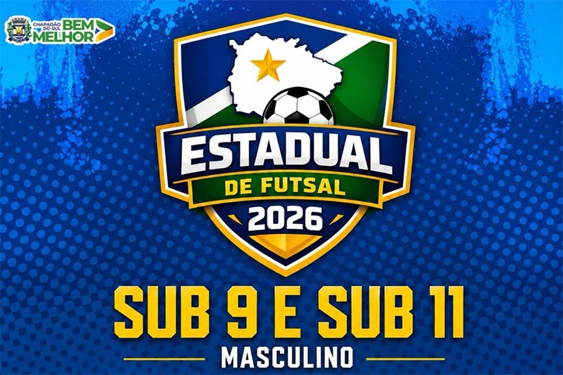 Chapadão do Sul recebe primeira rodada do Estadual de Futsal 2026 nas categorias Sub-9 e Sub-11