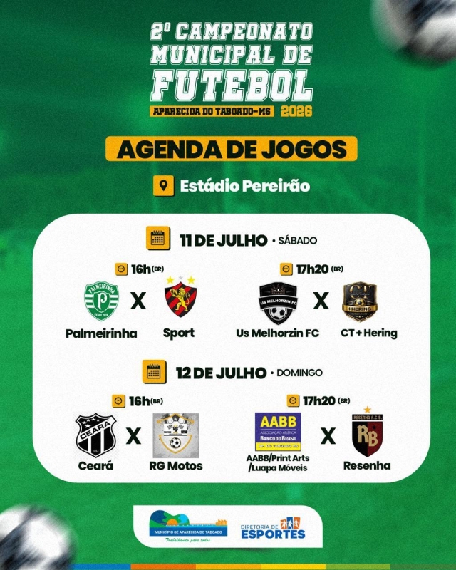 2º Campeonato Municipal de Futebol movimenta o fim de semana no Estádio Pereirão