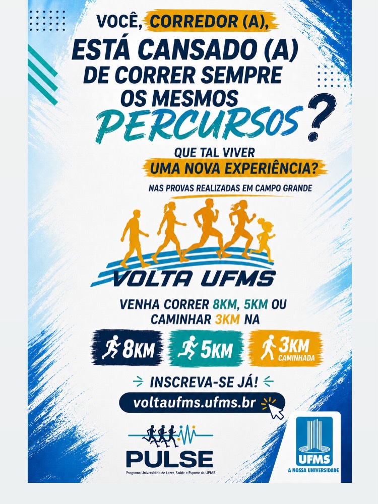 Volta UFMS oferece novos percursos para corredores em Campo Grande