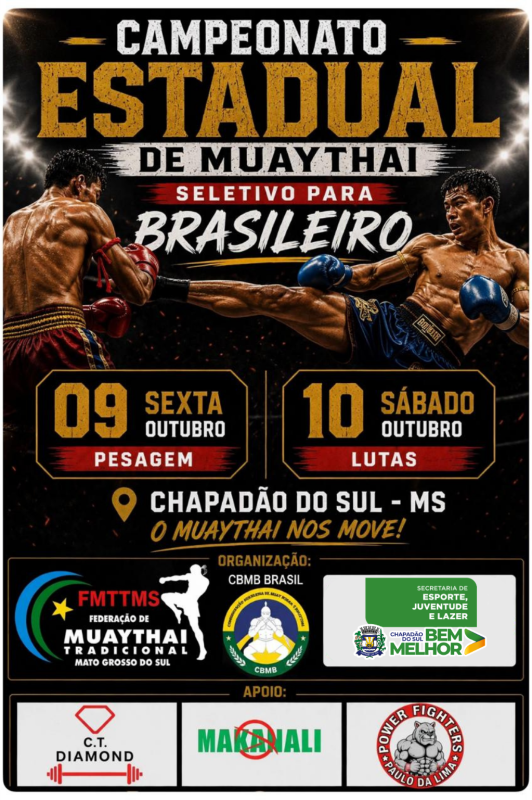 Campeonato Estadual de Muay Thai ganha n...